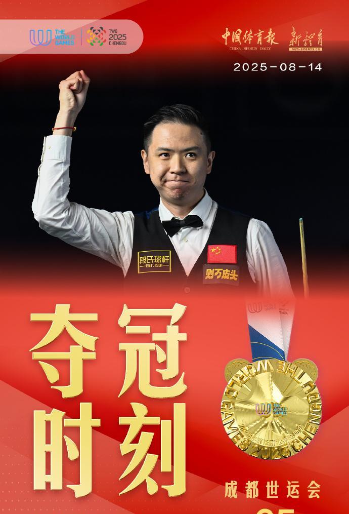 贺电：肖国栋夺得中国代表队成都世运会第25块金牌！2025年8月14日举行的成