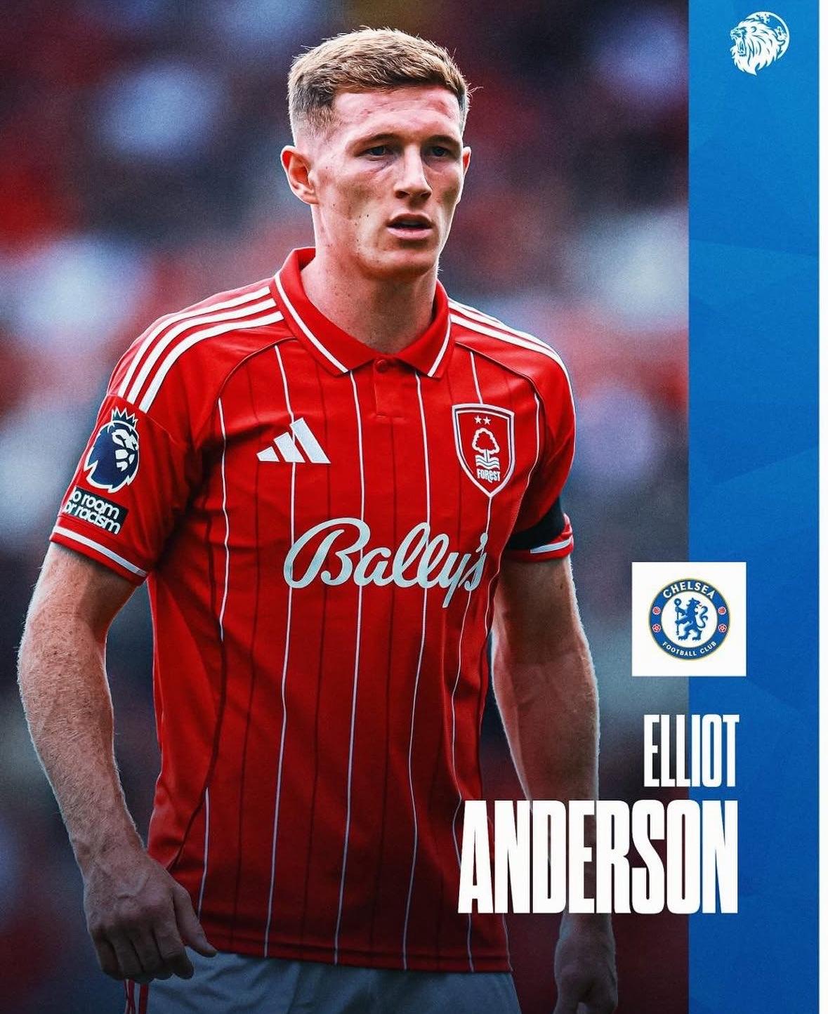 切尔西最近几周派出了球探考察诺丁汉森林队的埃利奥特·安德森。你们有凯塞多了，要