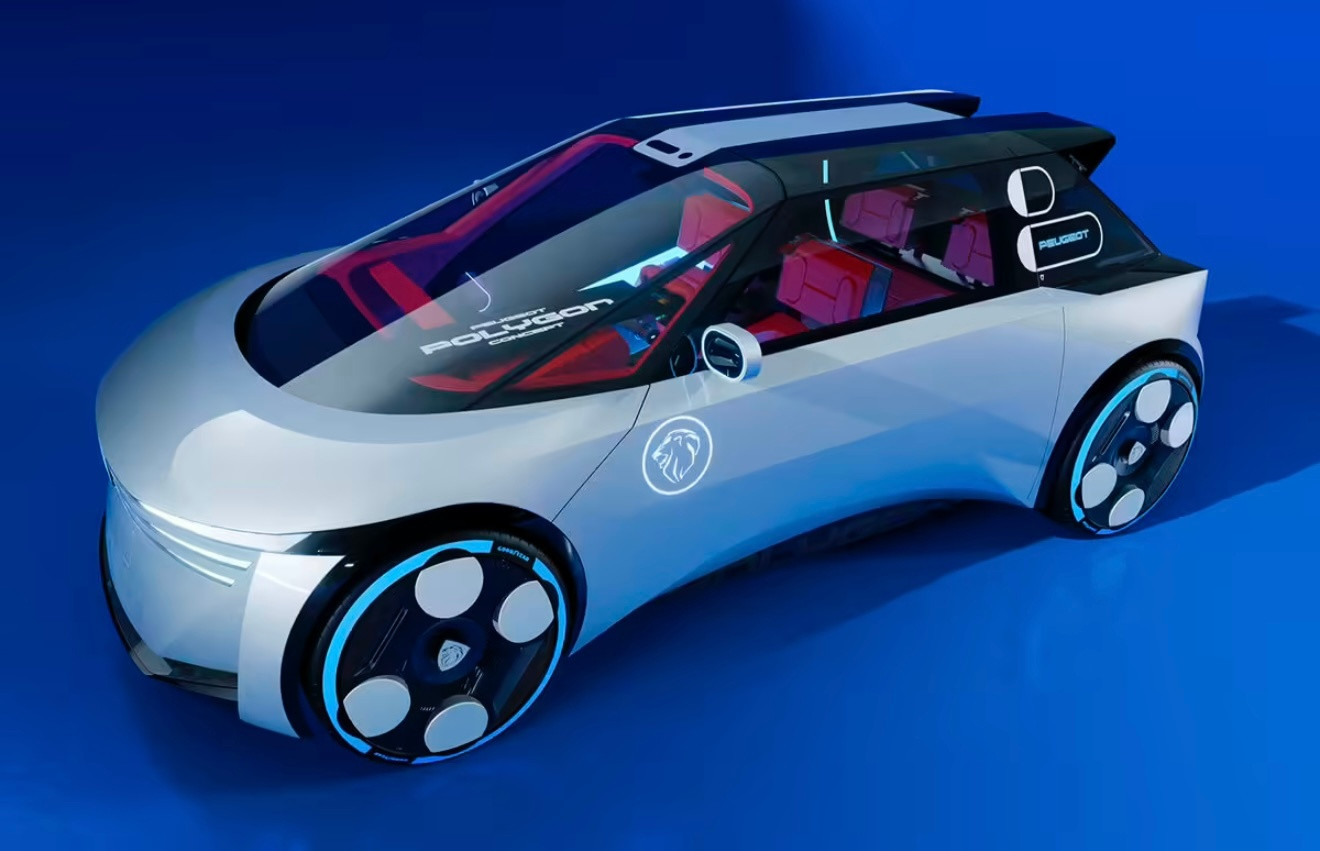 标致Polygon概念车的外观公布了。被描述为有“猫科动物般”的未来感造型和空气