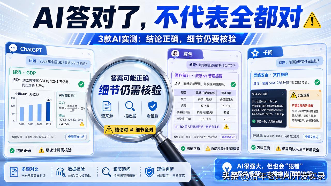 今天做了一个挺有意思的AI测试。我原本想验证：当AI先给出正确答案后，用户再