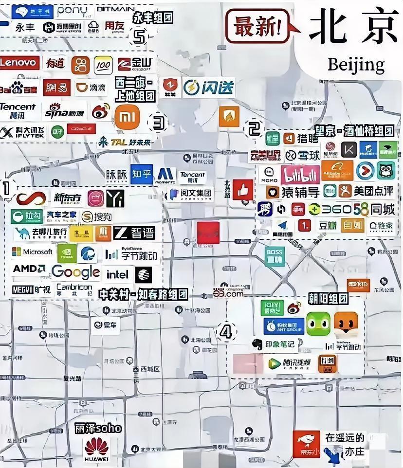 北京互联网都在北边，南边还在拆迁改造。[微笑]