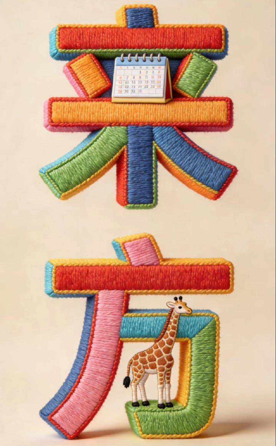 来”字上有日历，“方”字里藏长颈鹿！这到底是什么神仙成语？