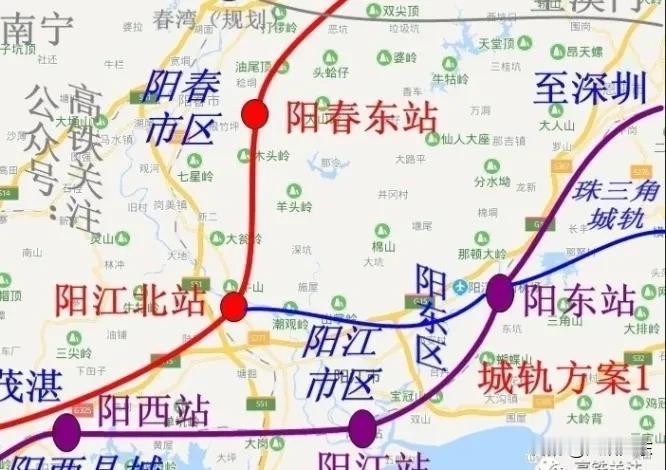 珠三角城轨是否有可能延长至阳江？若有可能，大概有两个建议方案。第一个方案是，