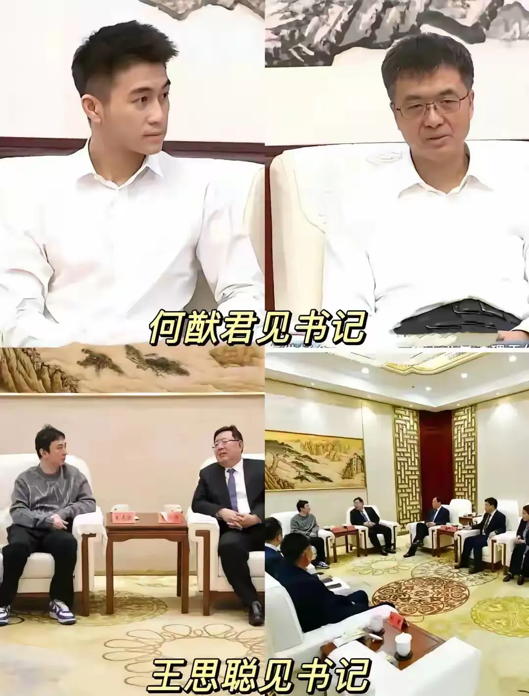 何猷君与王思聪大场合会见区别