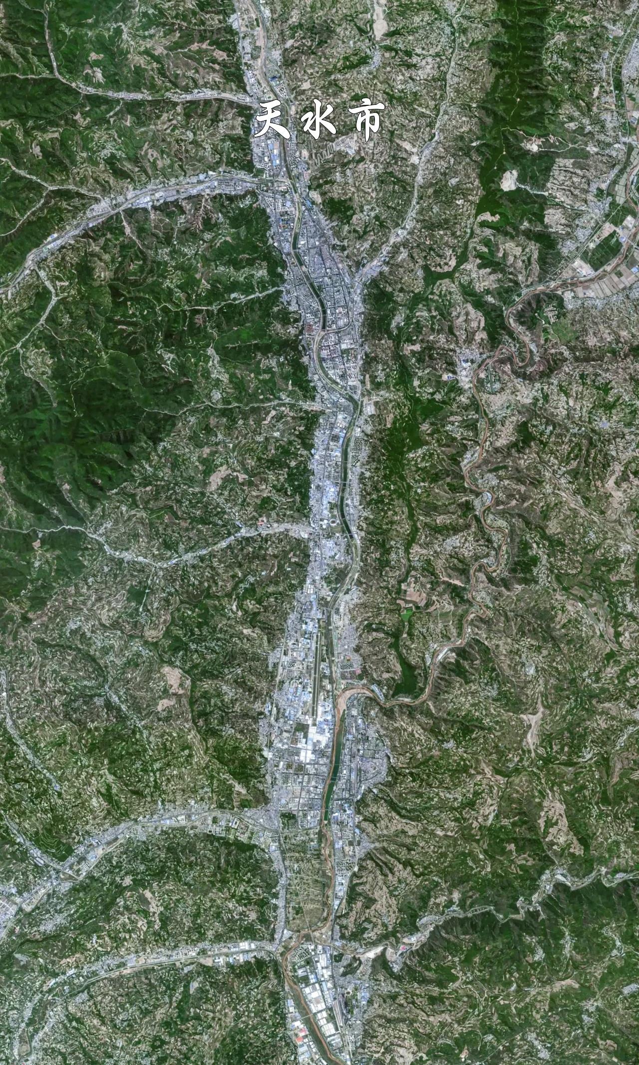 甘肃省天水市高清卫星图