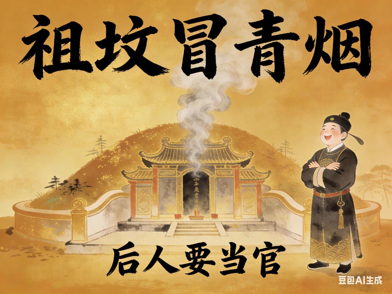 祖坟冒青烟，是孩子最好的福气老一辈常说：祖坟冒青烟，不是迷信，是家族积德、福