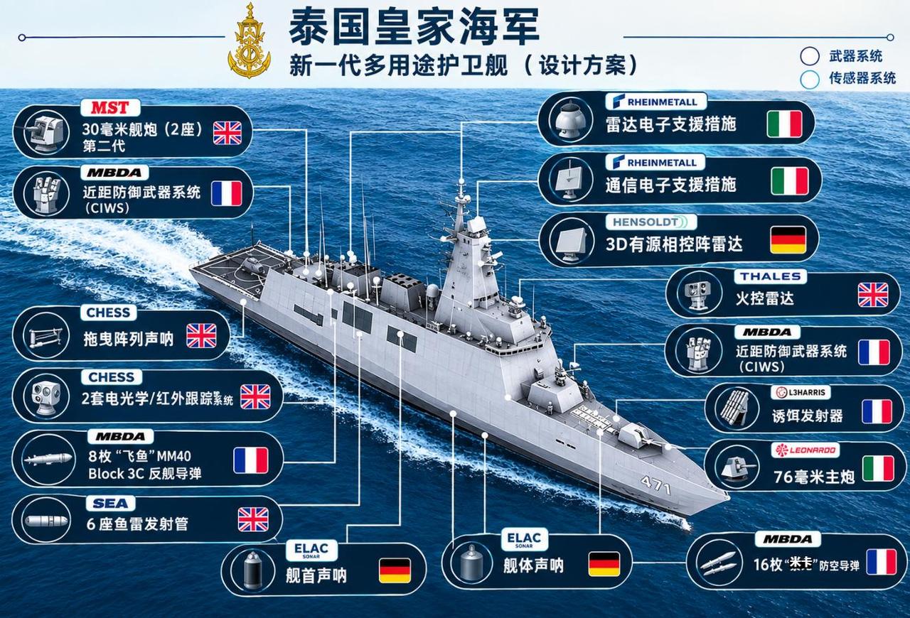 近日，泰国海军敲定新一代主力护卫舰订单，斥资约5.09亿美元，从韩国购入一艘40