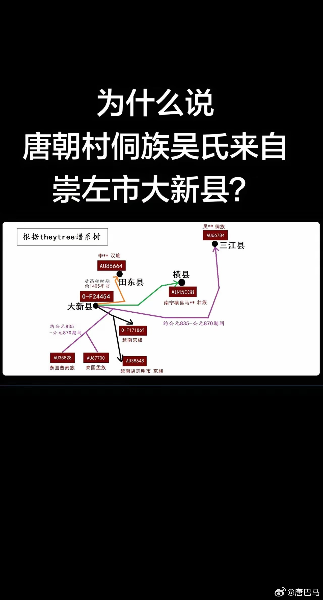 为什么说唐朝村侗族吴氏家族来自大新县。为什么说广西三江侗族自治县唐朝村侗族吴氏来