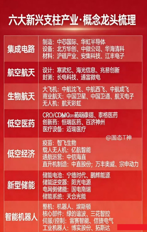 十五五六大新兴支柱产业龙头速查！1.【国产替代·硬刚需】（优先级最高，防守性强）