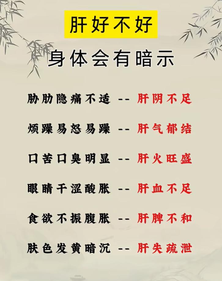 易怒眼干、胁肋不适，对照看看肝气处于哪种状态