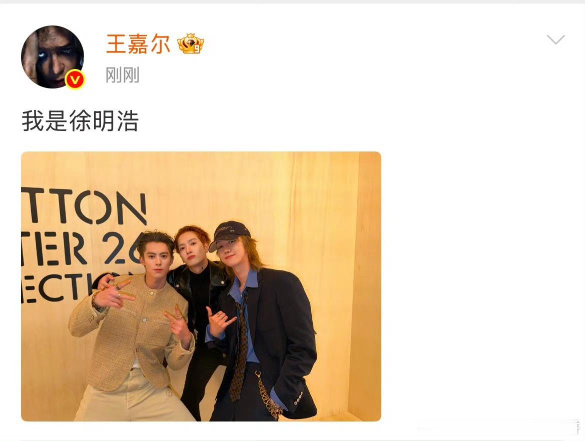 王嘉尔王鹤棣徐明浩干啥呢哈哈哈