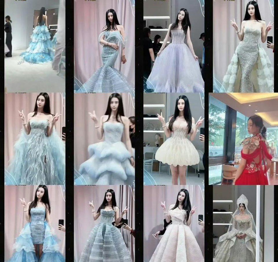 徐艺洋的12套婚纱看起来怎么样，感觉看着好诡异风。​​​
