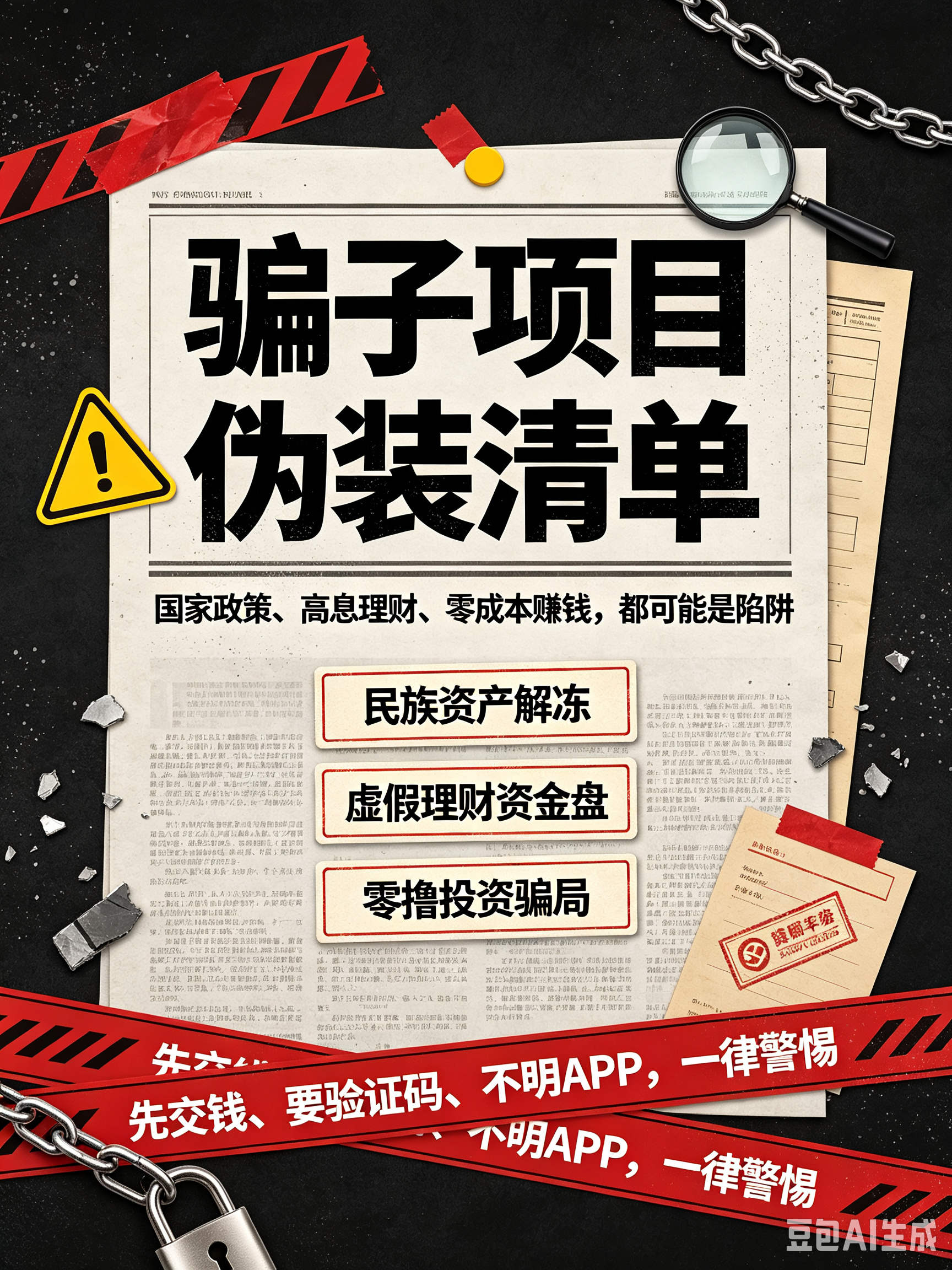 紧急预警！7大类高发诈骗曝光，家里老人一定要看网络诈骗、非法集资的套路层出不穷，骗子常常打着国家政策