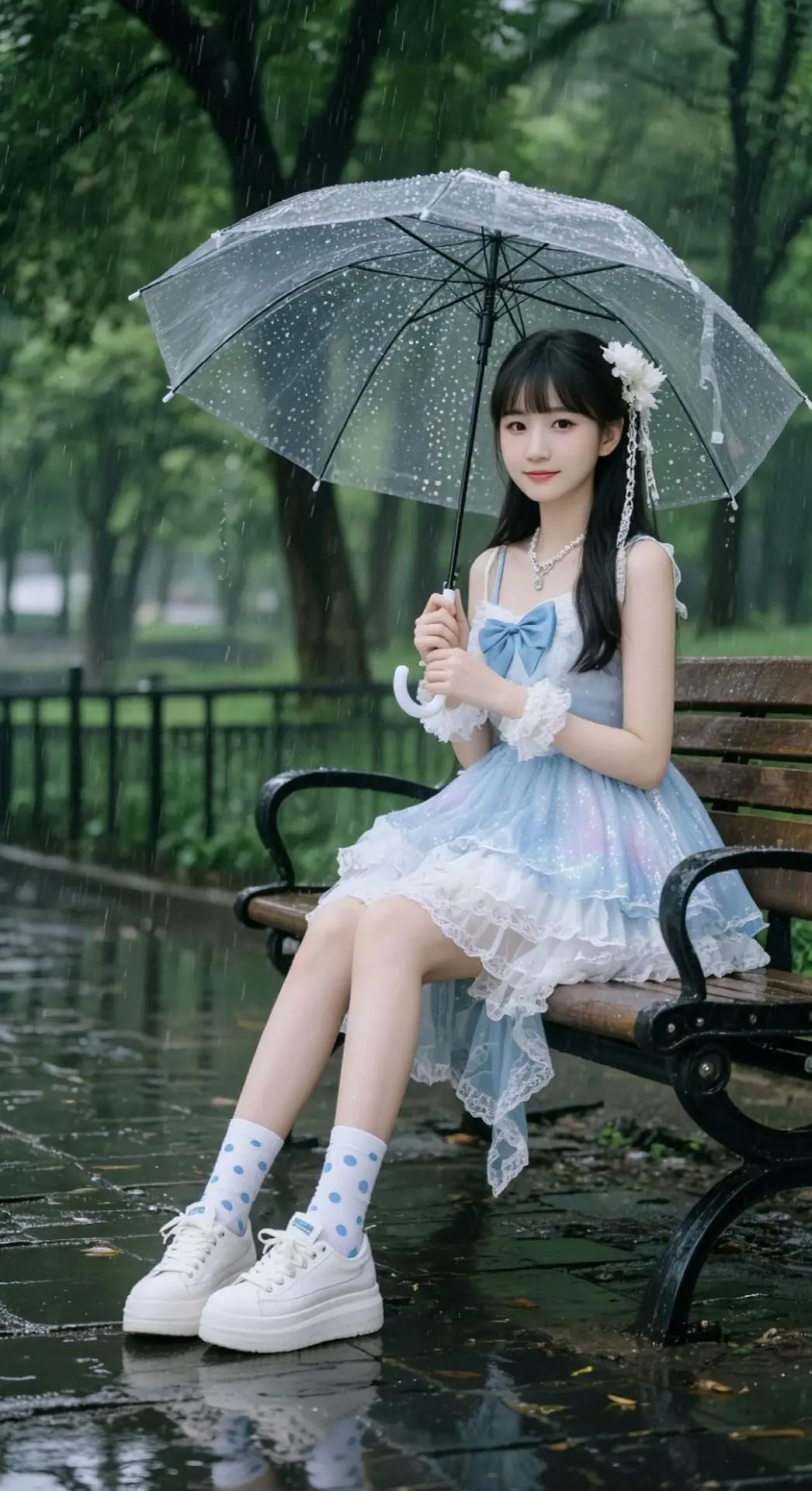 AI雨天洛丽塔写真 ai创作全新升级