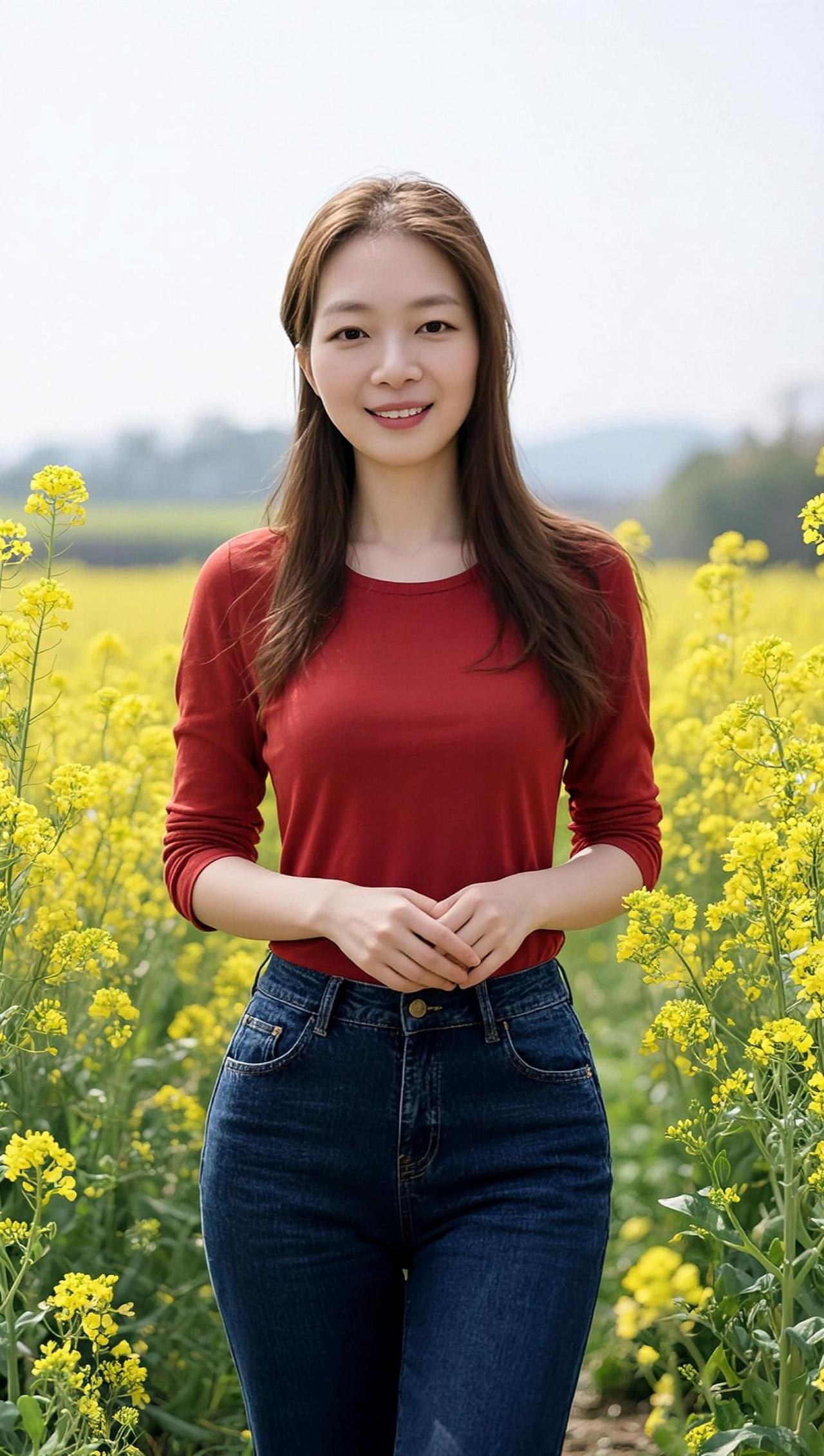 AI花田风情写真油菜花户外农村生活日常分享