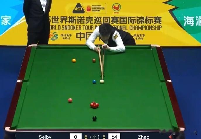 力挽狂澜！赵公子决胜局绝杀塞大师晋级。2025斯诺克国锦赛，马克塞尔比的vs赵