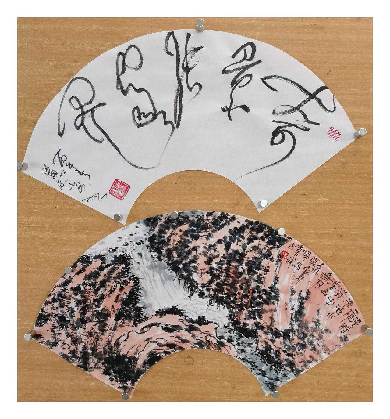 中国画《奇景张家界》中国画山风景工笔幻水淡彩国画中国画中国画如何画水你