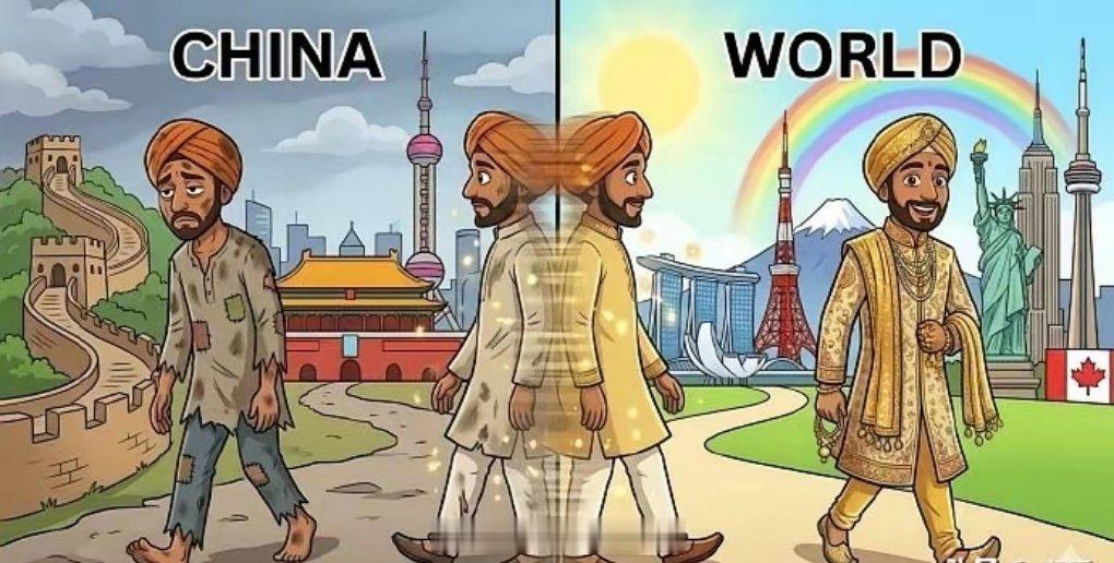 一些海外中国网友热心地向印度人科普知识：据古印度《梨俱吠陀》记载：去中国的印度人