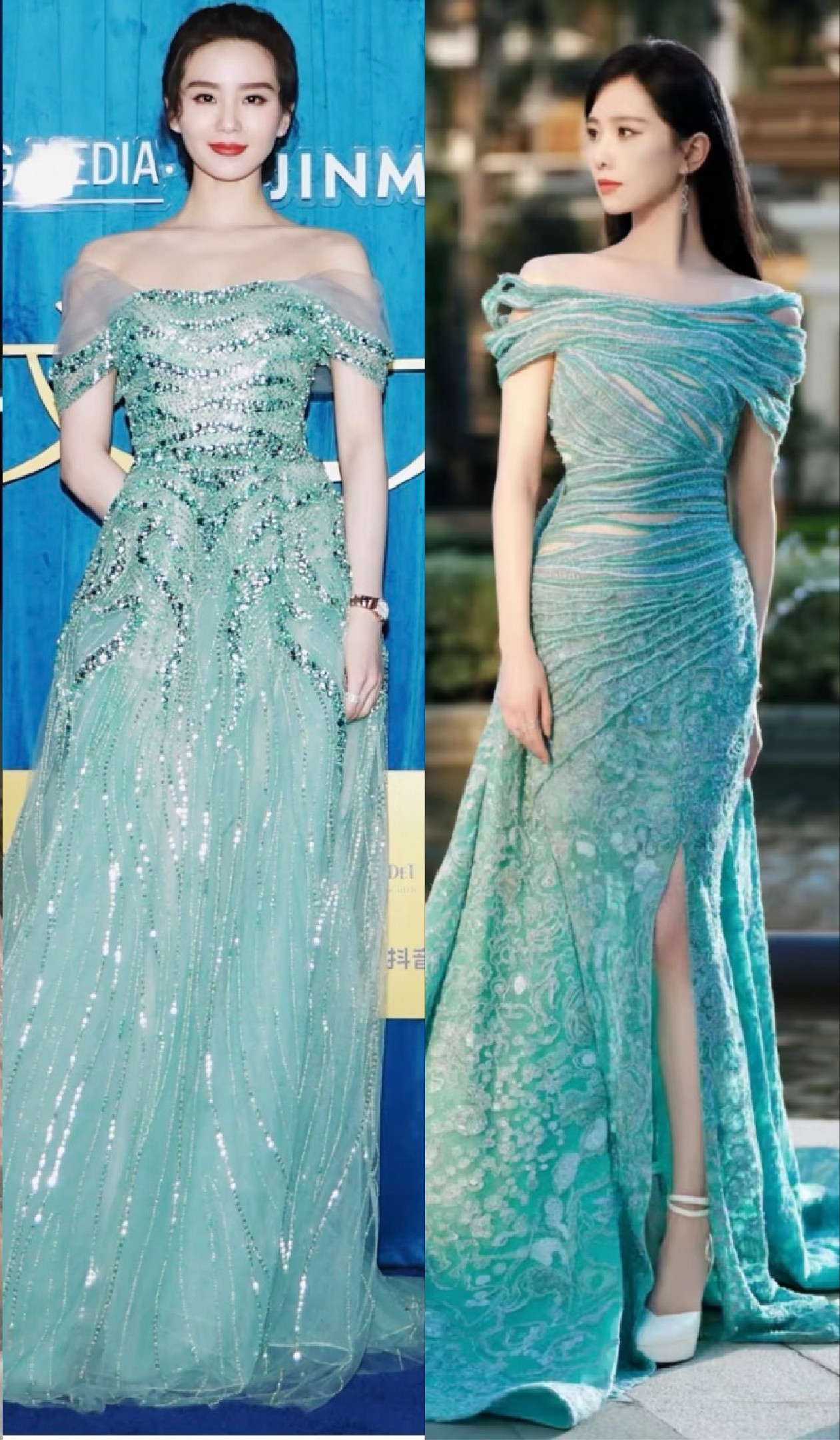 刘诗诗细数这些年的一字肩礼服诗期待更多美美的