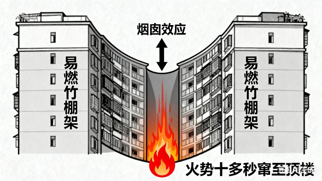 深扒香港大火原因！ 75人遇难的核心原因第一个原因立体燃烧+烟囱效应加速