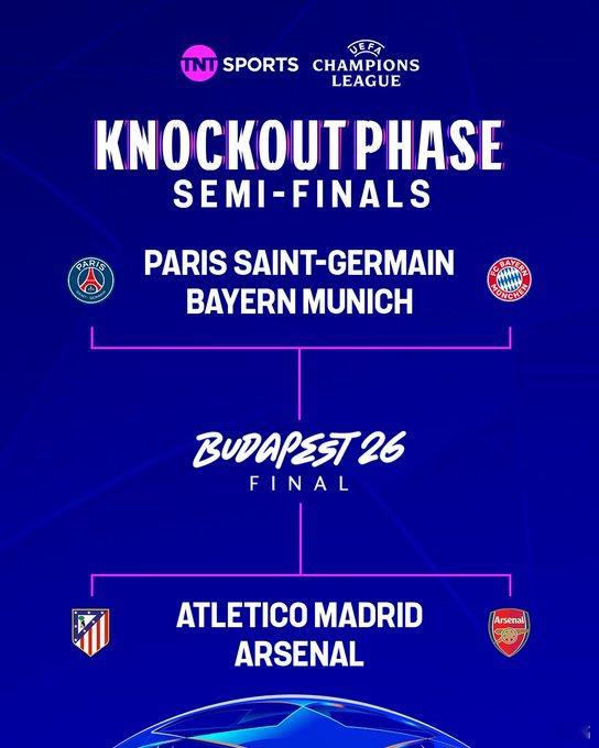 欧冠谁能进军布达佩斯决赛？理性一些地说，拜仁和大巴黎是提前进行的决赛，但没办法