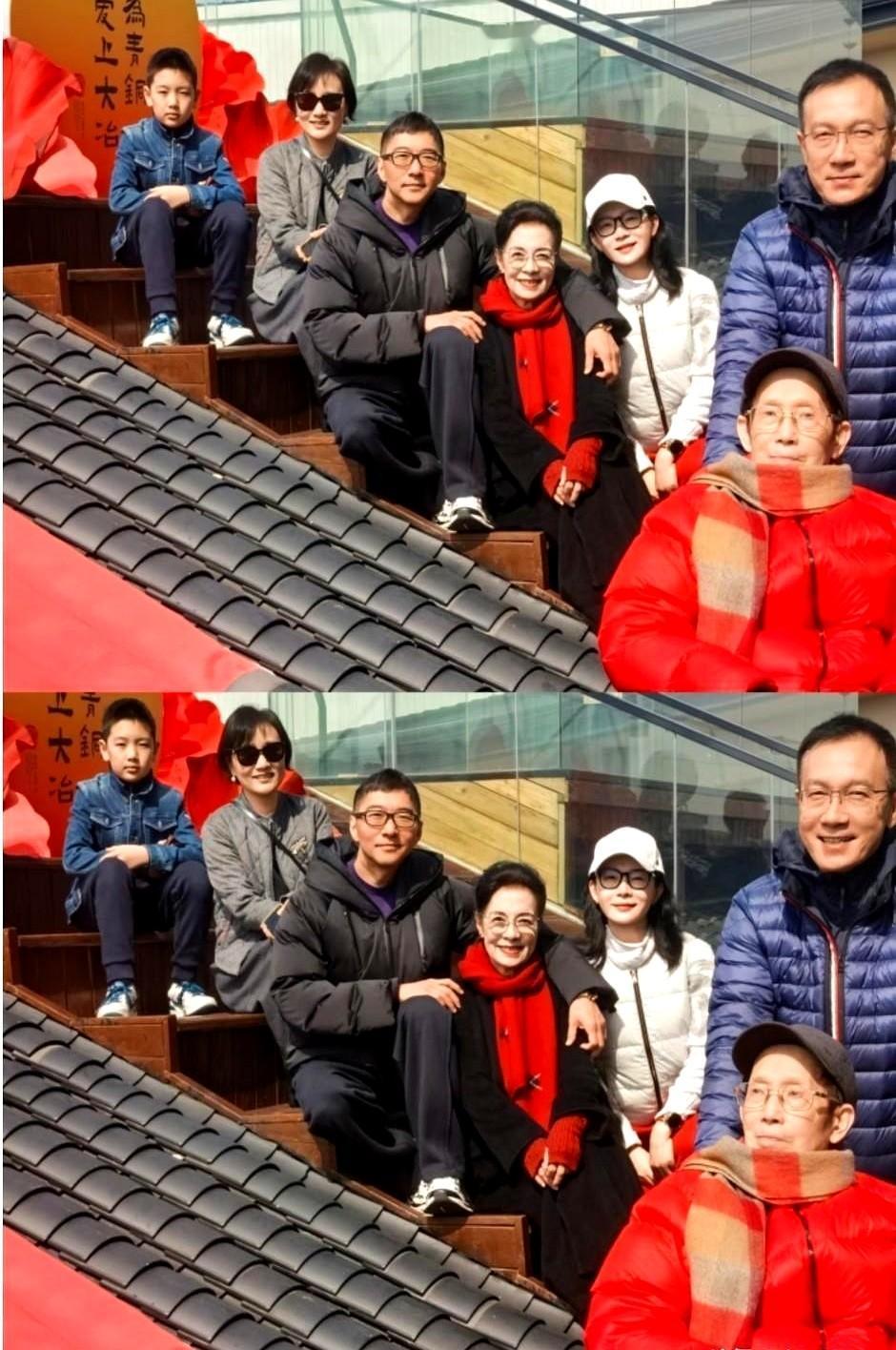 都以为明星过年是大排场，结果陈数家的全家福，焦点全在她老公赵胤胤一个动作上。