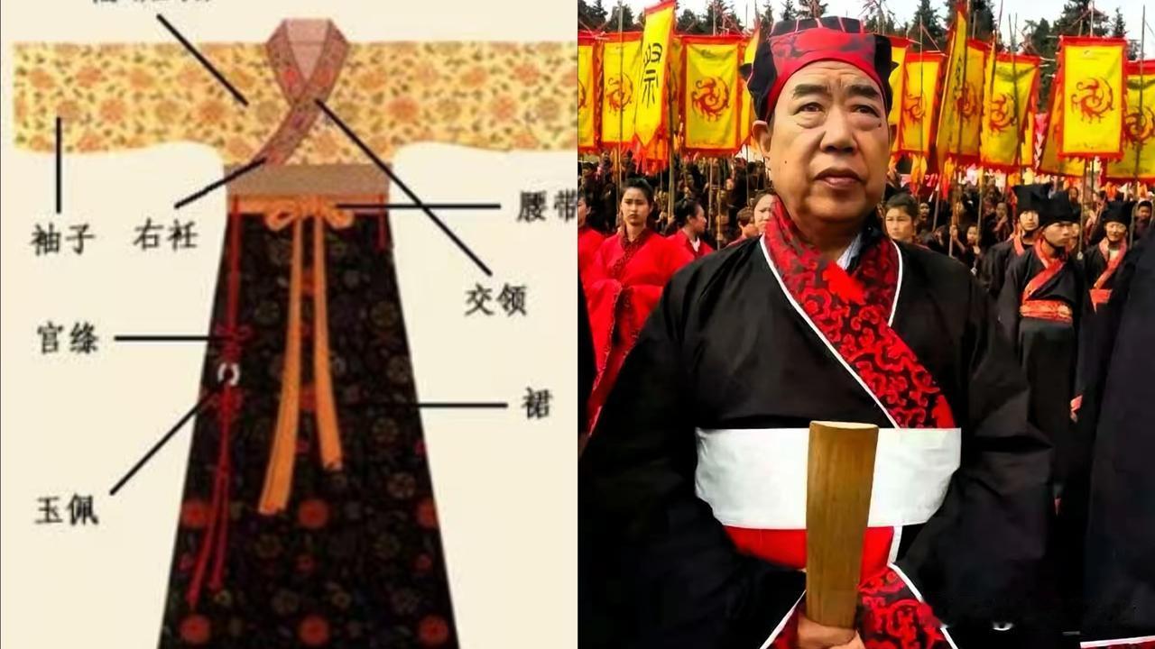 贾平凹穿汉服最近又翻车了。一场弘扬传统的文化庙会。谁能想到他领子穿反了，竟闹