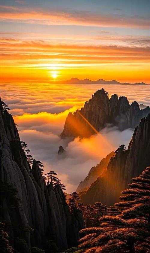 谢邀上联：黄山不舍夕阳落，下联：红河挽住天云色，下联：彩云追月伴星辉。