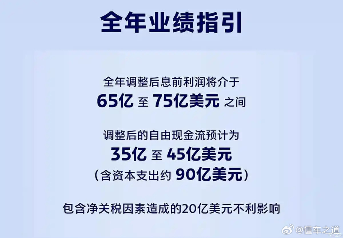 懂车之道讯日前，我们从福特汽车官方了解到，福特汽车公司在2025年第二季度的营