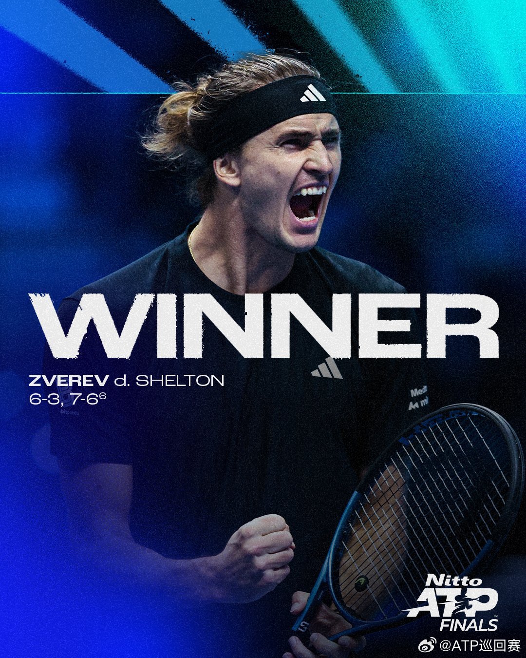 兹维列夫获得开门红💪日东ATP总决赛比约·博格组首轮，两届赛会冠军、3号种子