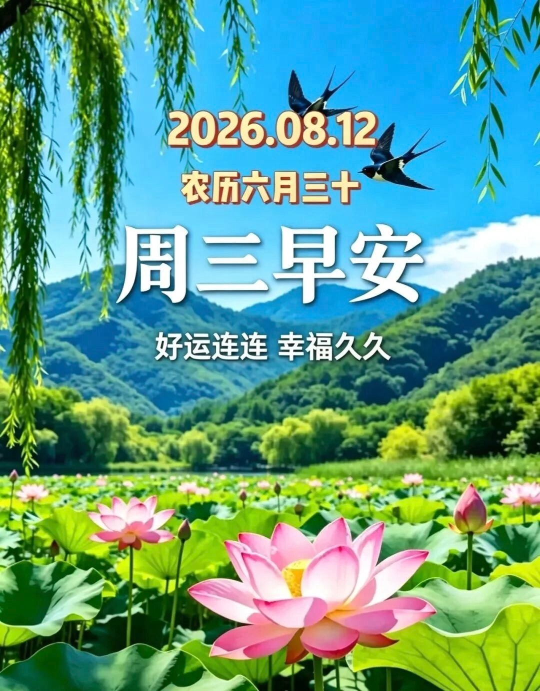 🌹💖日子无忧💝🌷💞໑ຼ0໑ຼ6.8.12.六月三十💕🌺周三吉祥,