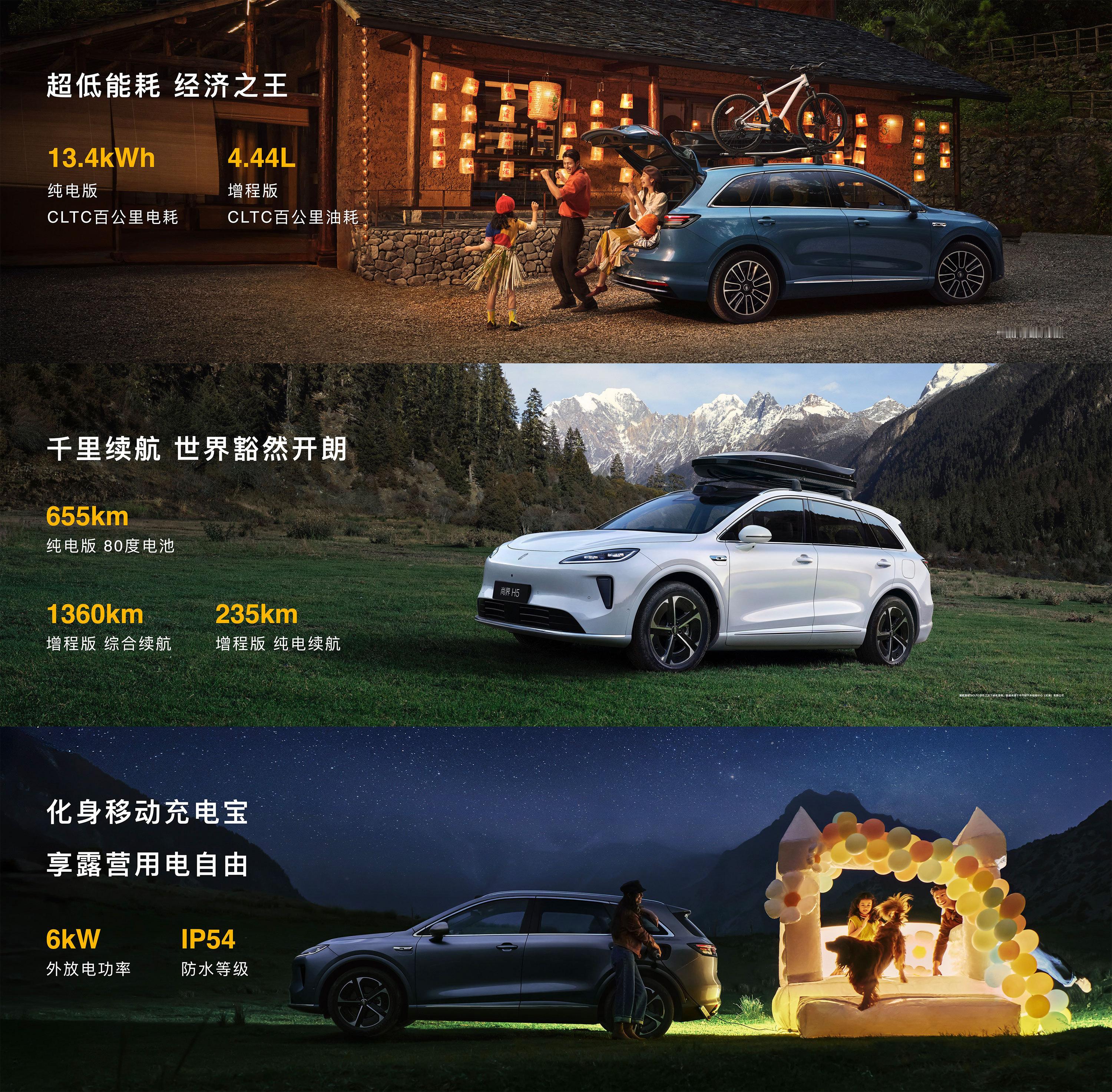 尚界H5正式发布尚界H5有增程和纯电两种动力纯电版最长续航655km，CLTC百