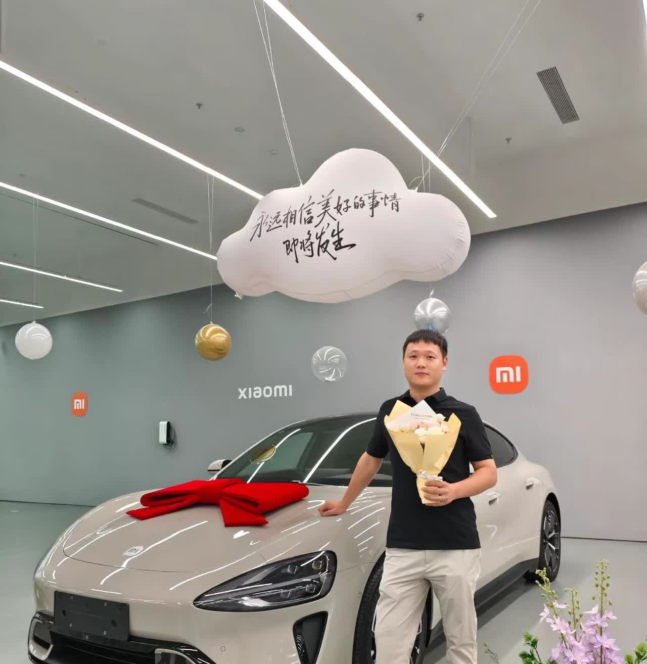 恭喜弟弟良辰吉日🎉喜提爱车🎉心心念念的小米SU7终于等到啦！👏👏👏