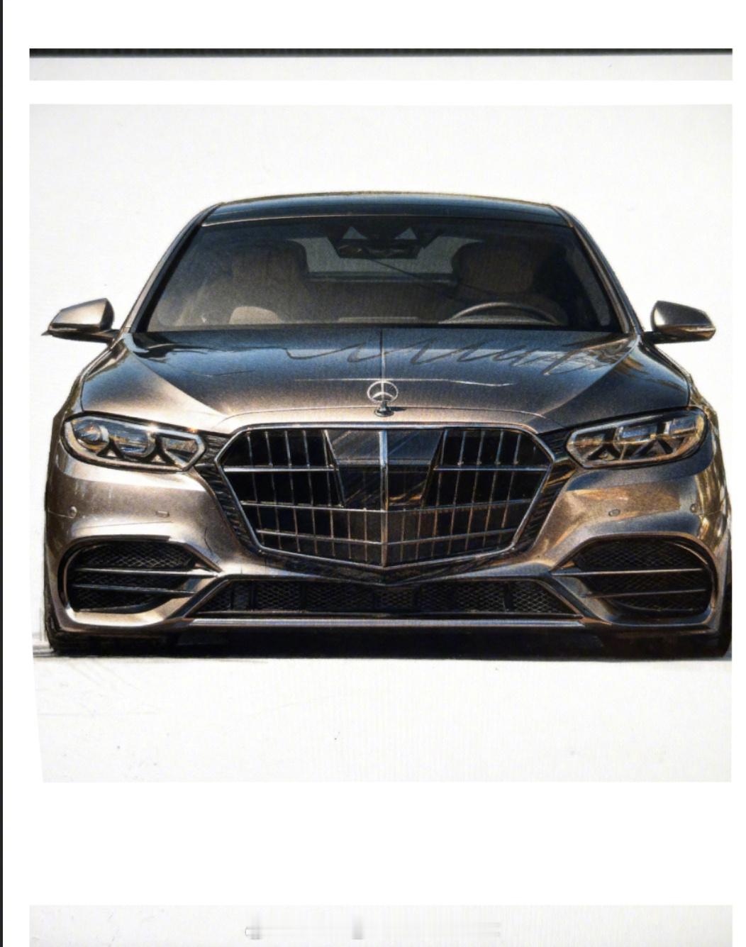 全新奔驰S前脸可能长这样，真气势啊！！帅！