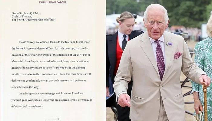 查尔斯国王终于低头？悼念现场，殉职警妻一句话让全场破防！在英国警察纪念碑落成五