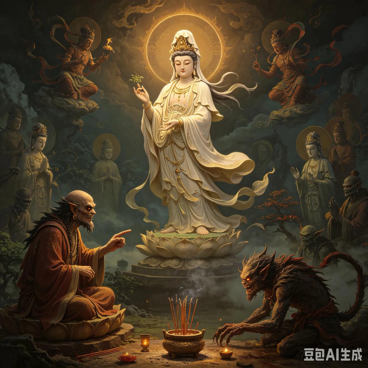 清朝时钱塘秀才郑国相的妹妹嫁给了罗家。康熙甲申年十月上旬的一个夜晚，妹妹正闲坐屋