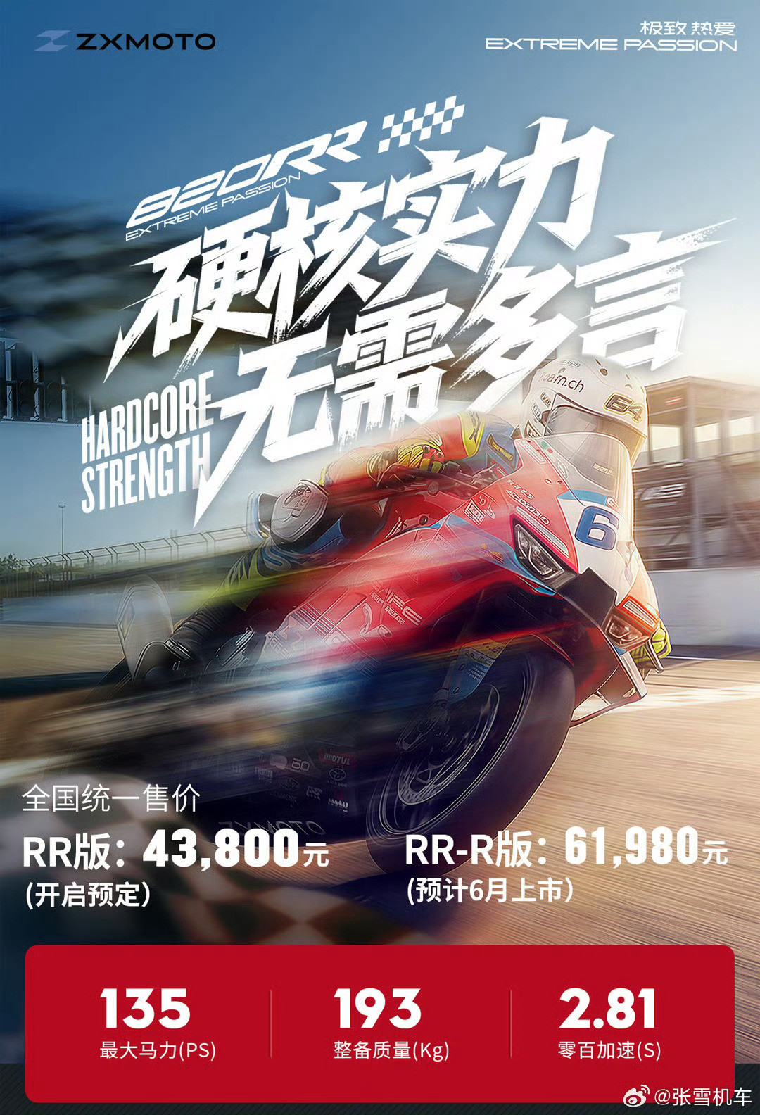 知道张雪机车夺得世界大赛冠军的摩托车多少钱吗？只要只要只要4.38万！同场竞技的