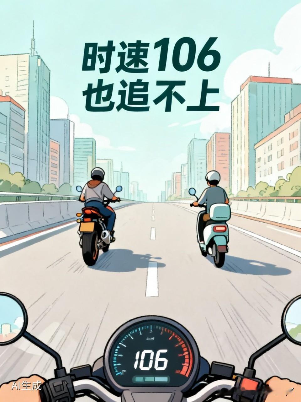 这是啥情况，有懂的吗？有个男子骑着摩托车在等红绿灯，旁边一位外卖小哥骑着电摩也