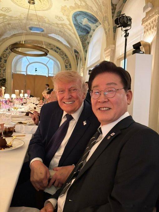 本届法国G7峰会，韩国总统李在明作为特邀嘉宾参会，收获颇丰，期间与特朗普举行长时