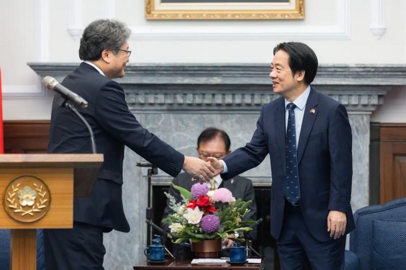 赖清德12月22日发文说：“诚挚欢迎（日本自民党代理干事长）萩生田光一众议员再次