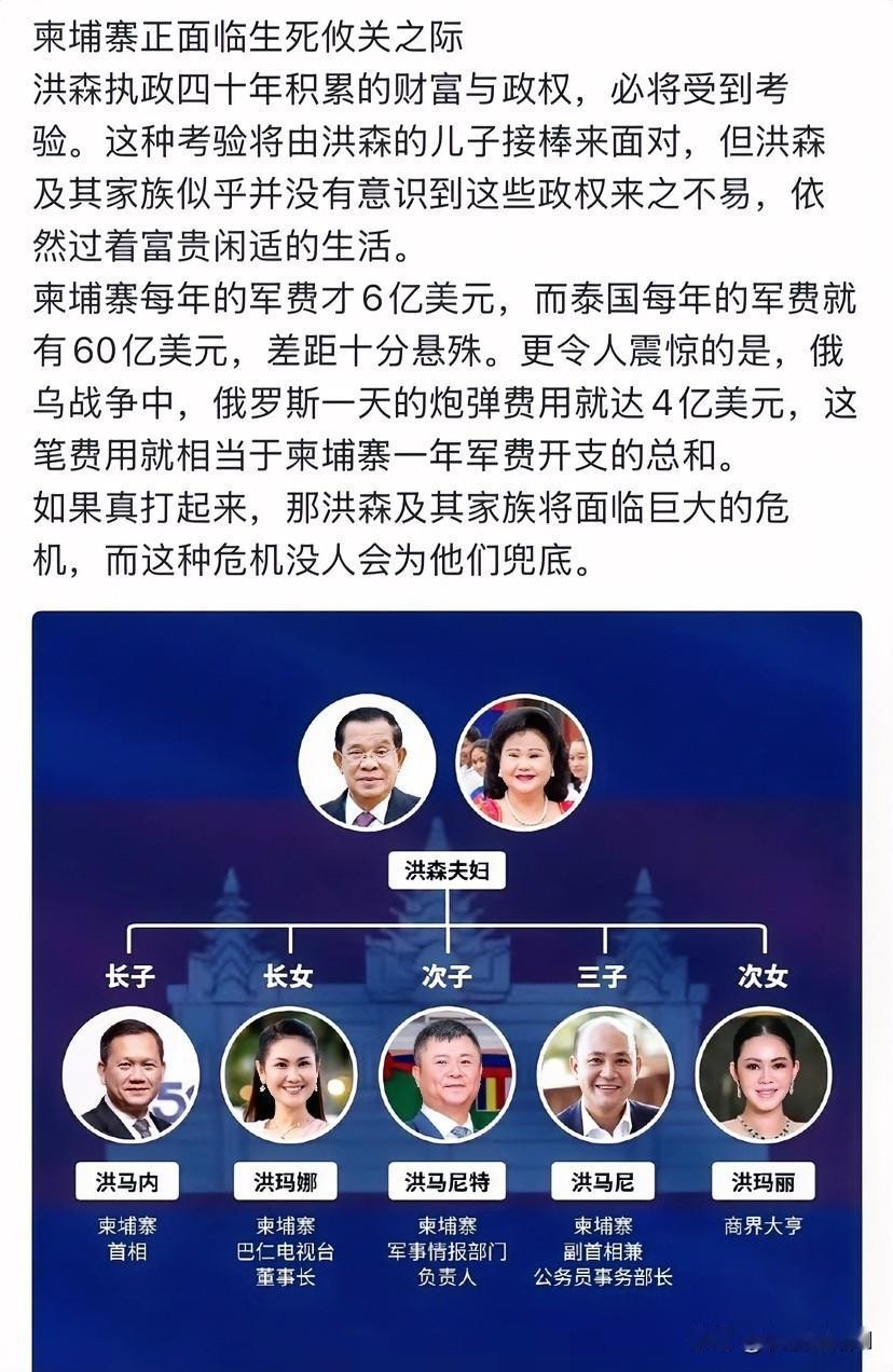 水能载舟，亦能覆舟，内忧外患之下“洪家班”还能走多远？洪森家族在柬埔寨政治中