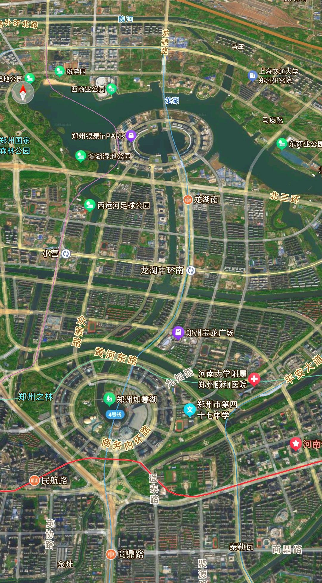 现在的郑州城市建设颇有质感，特别是来到如意湖与龙湖看到这CBD的繁华景象让人深有