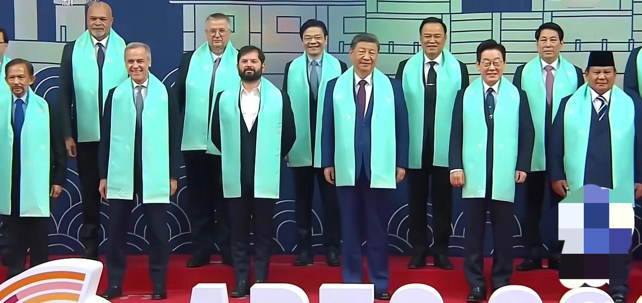 第三十二次亚太经合组织领导人非正式会议与会经济体领导人集体合影来了11月1日上