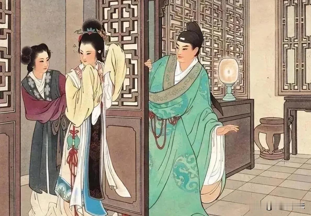 古时，有个翰林编休修在老家娶了个女子为妻。隔日，两新人正拜见母亲，一个仆人突然跑