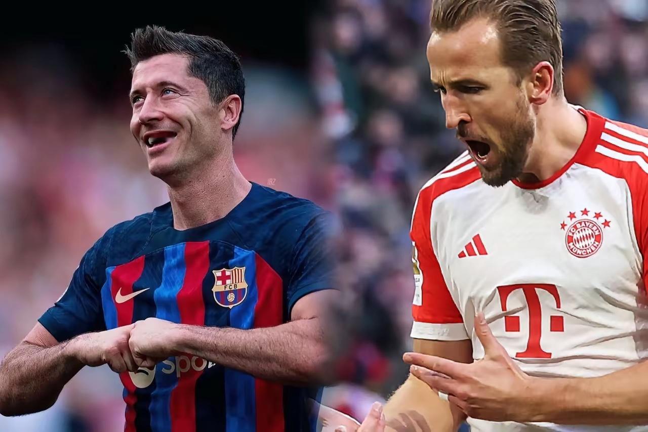 当今足坛神射手中的“绝代双骄”和“玄冥二老”：老哥：莱万多夫斯基，37岁了，居然