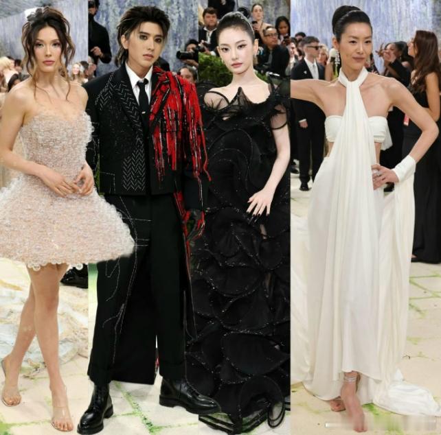 MetGala红毯上好不容易凑出四位中国籍面孔，但刘雯是以国际超模身份出席，宁