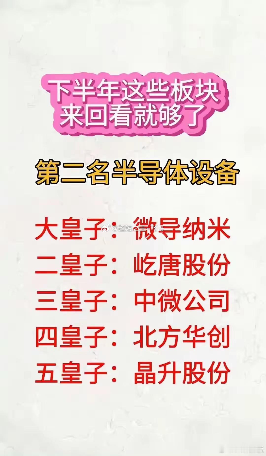 下半年主线敲定！五大黄金赛道核心龙头全部整理完毕下半年市场主线已经清晰，五大板块