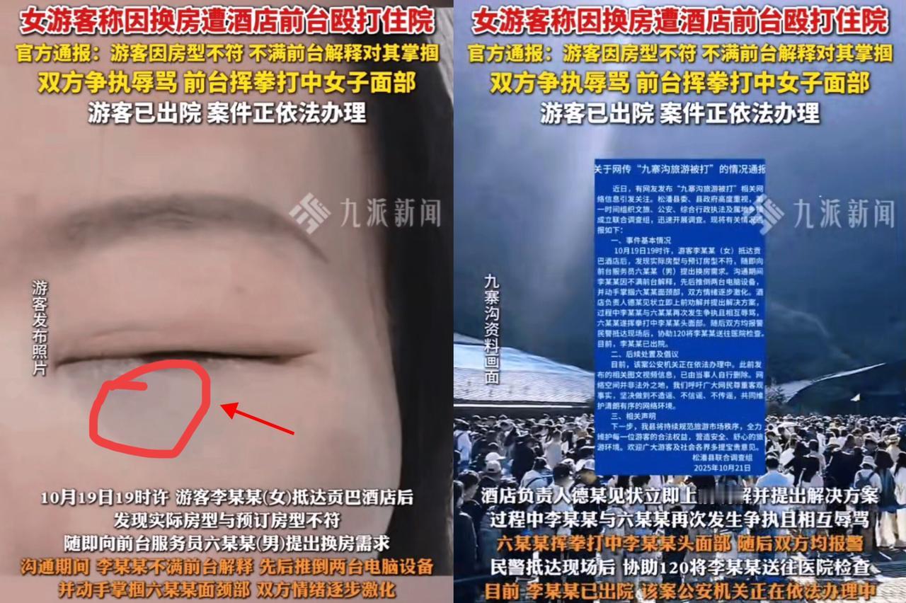 谁能想到九寨沟的美景里，还藏着这样一场“掌掴大战”？女子满心欢喜去旅游，