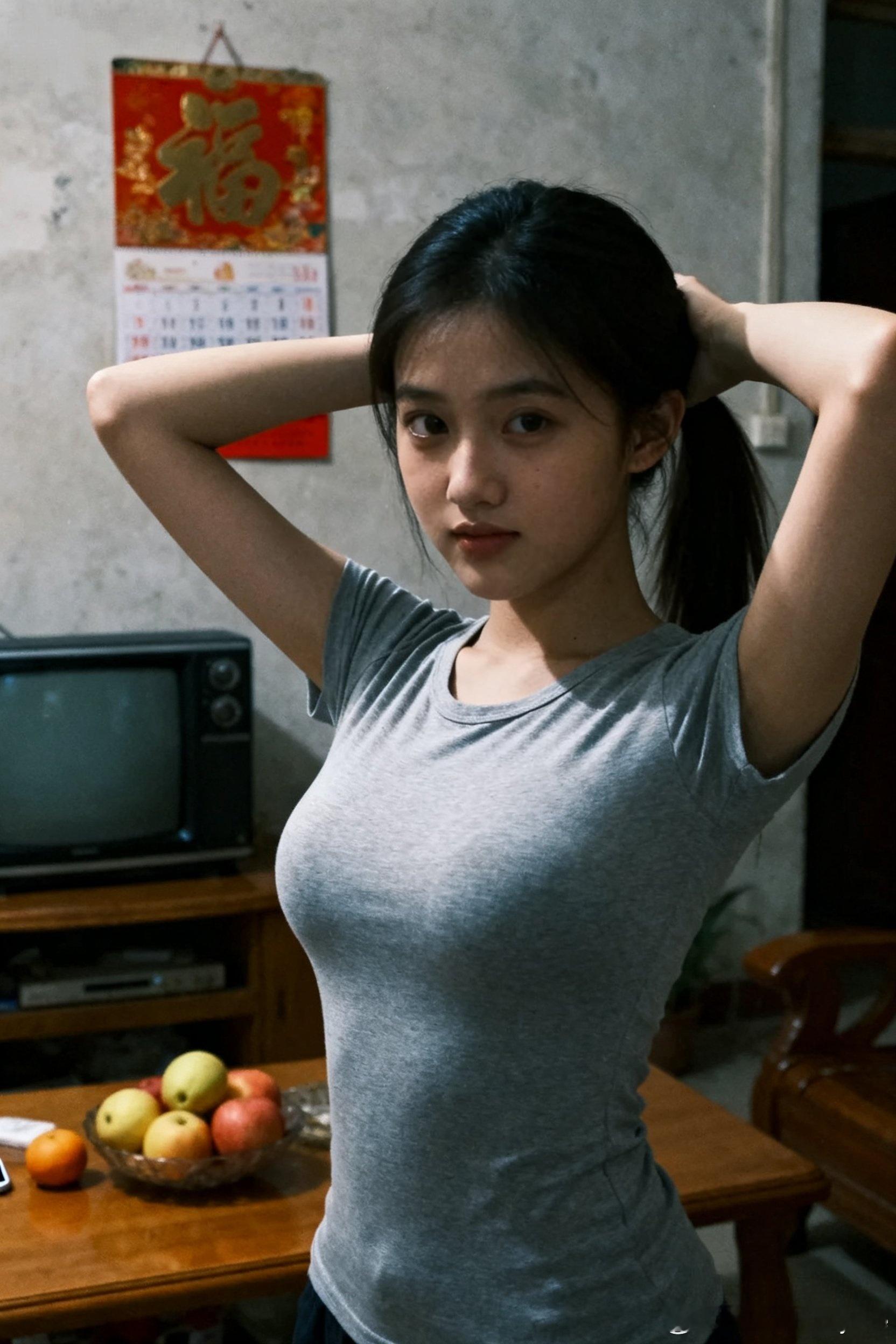 老房子，添台旧电视就拍出80年代的感觉这样的老屋不好找了，就当是道具吧聂小仙​