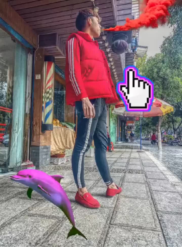 p图软件: 蒸汽波相机 动态制作: 图片局部动